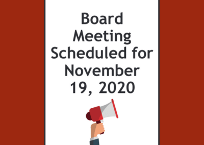 Library Board Meeting Scheduled for November 19, 2020