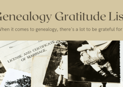 Genealogy Gratitude List