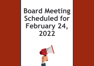 Library Board Meeting Scheduled For February 24, 2022