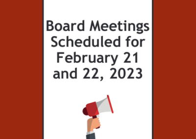 Special Library Board Meetings Scheduled For February 21 and 22, 2023