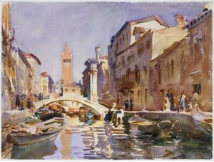 watercolor of venetian canal