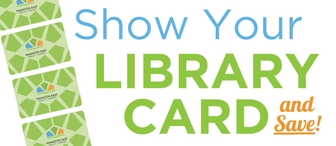 show your library card and save