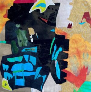 abstract fabric collage