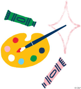 paint palette illustration
