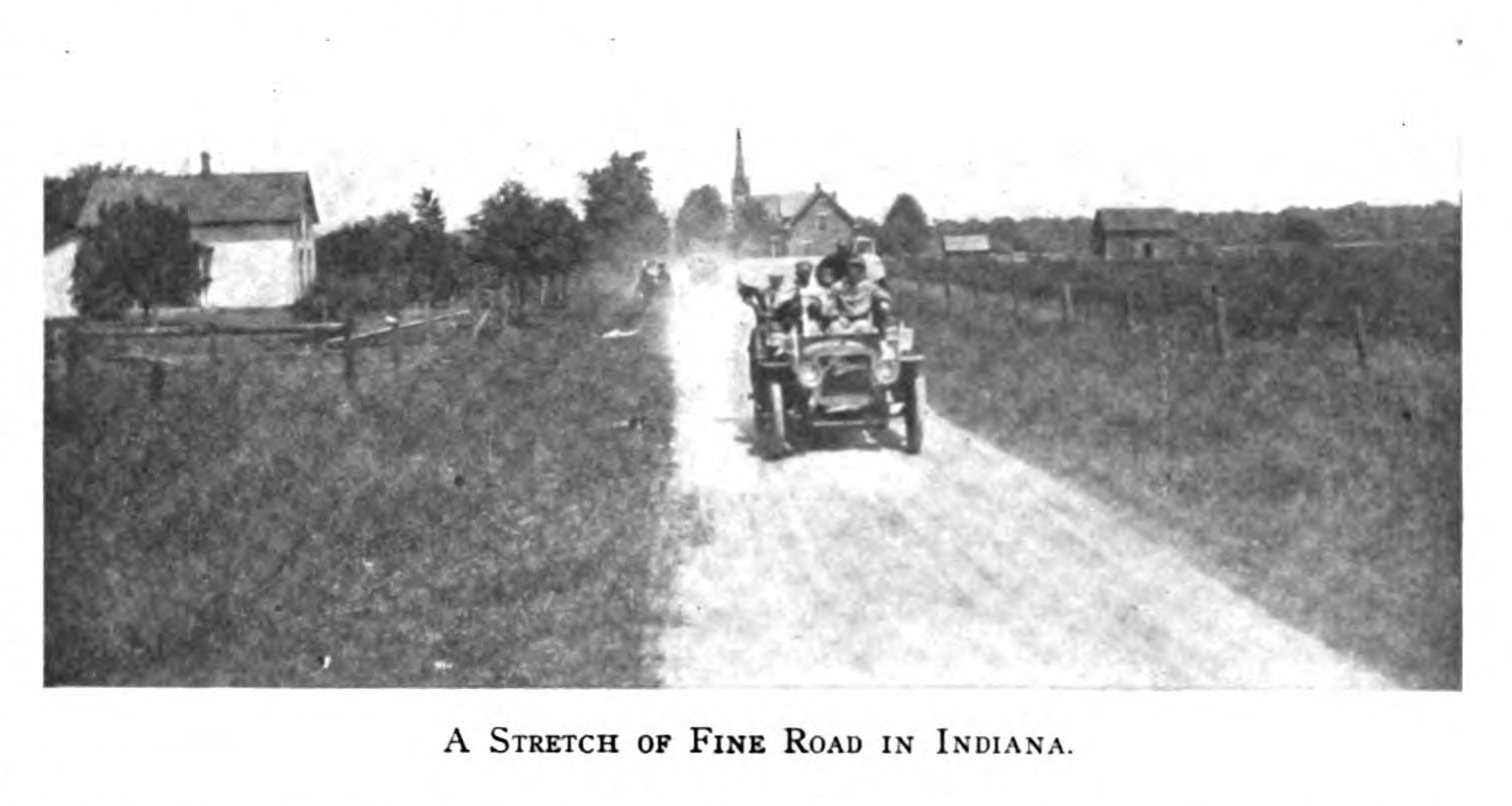 Photograph of car on road in indiana