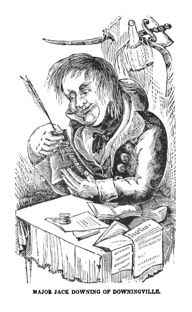 1834 illustration of Major Jack Downing