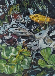 "Garfield Koi No.1," watercolor and gouache
