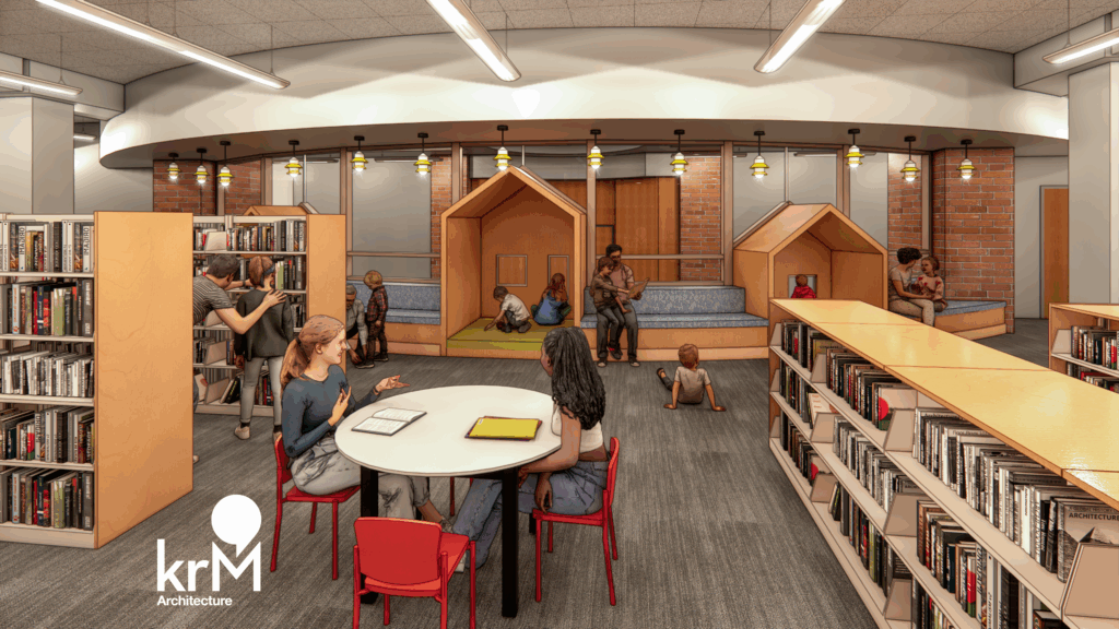 rendering of library area