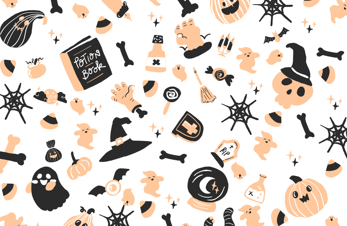 spooky season halloween illustration