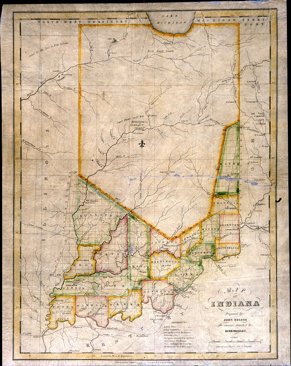 1817 Indiana Map