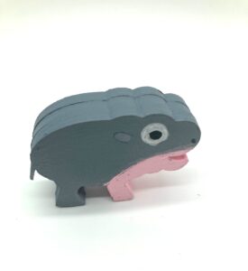 hippo wooden toy