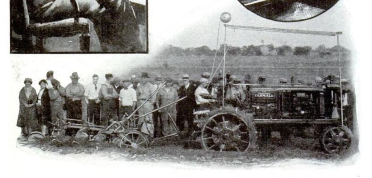 photograph of radio-controlled tractor from Popular Science article