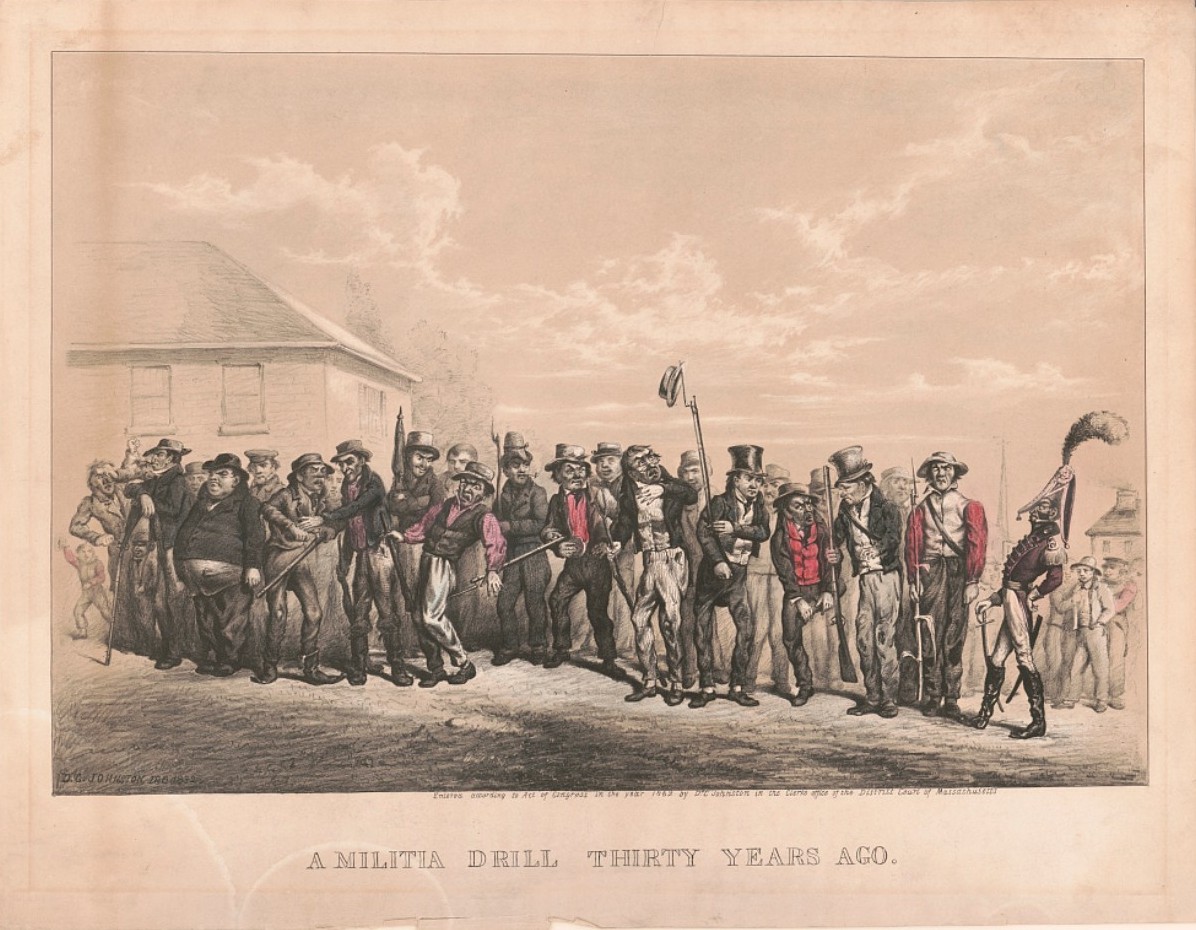 Militia Drill 1862 Library of Congress Militia Drill illustration from 1862