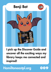 Trading card featuring bat