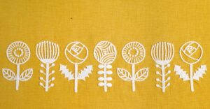 embroidered flowers