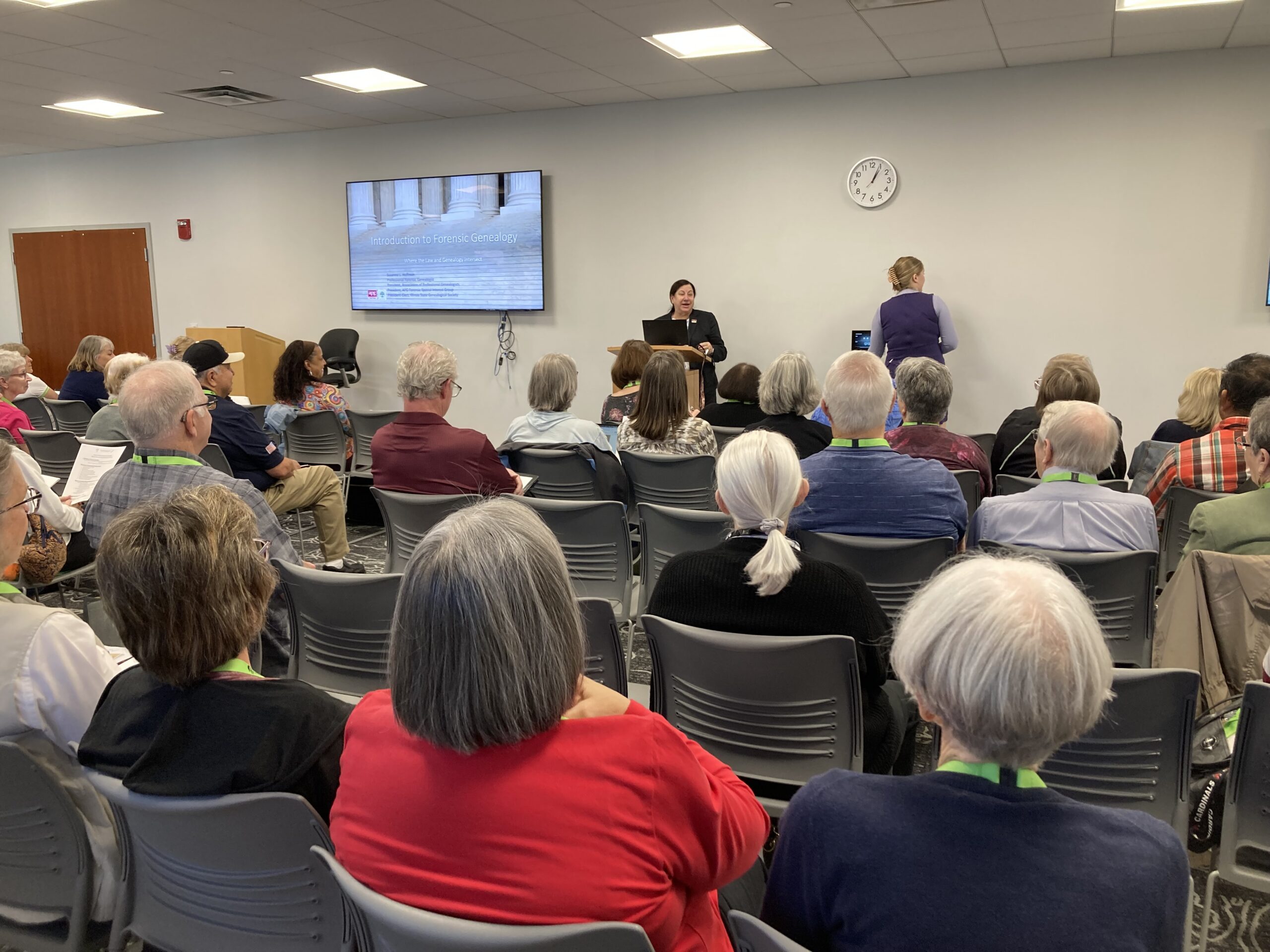 audience listening to a presentation