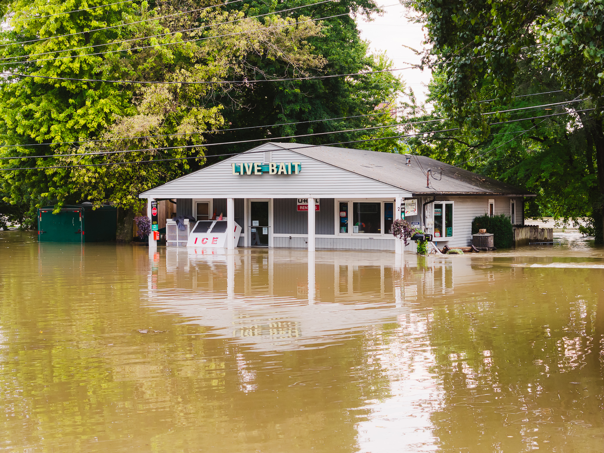 photo of flooded building