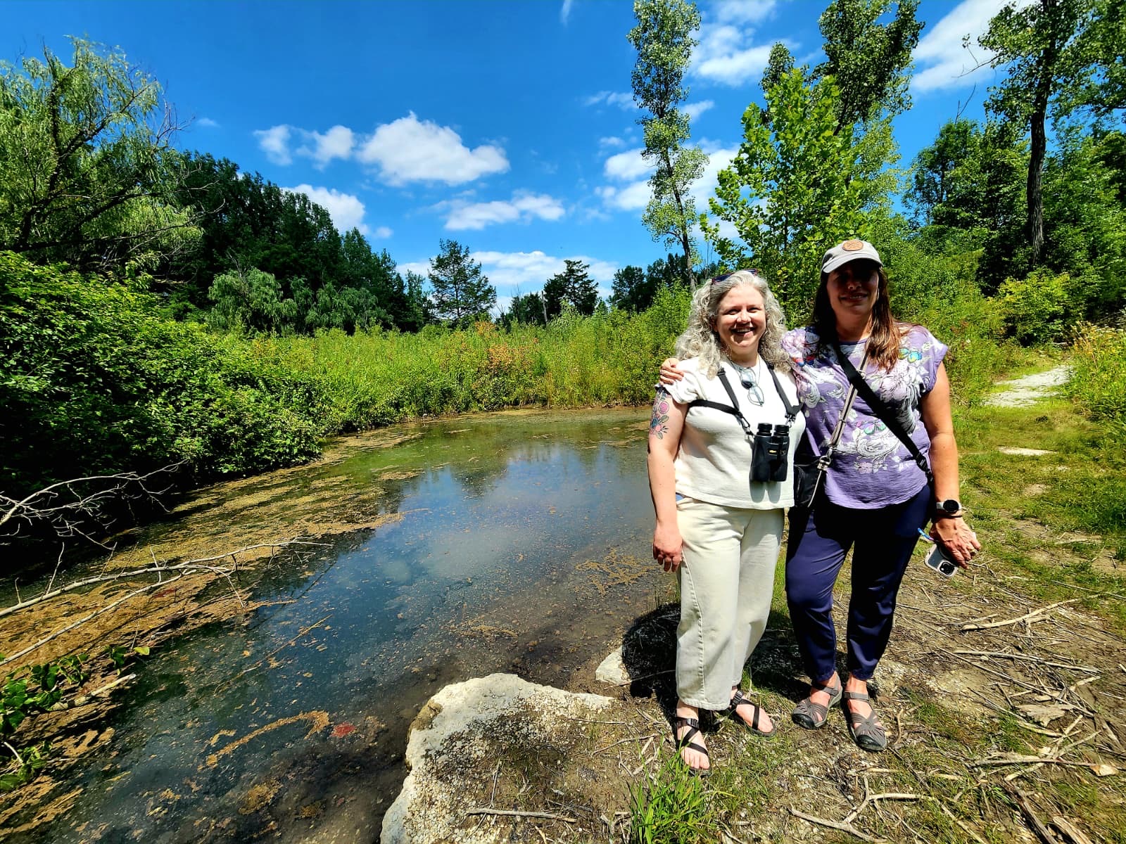 two women outside